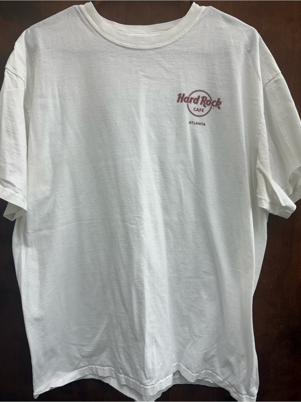 Hard Rock Cafe Atlanta Men's White Logo T‑Shirt - size XL - Y2K